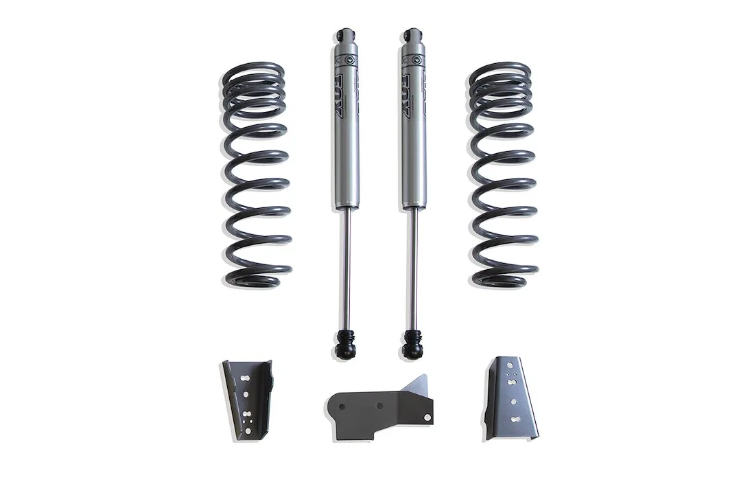 902430F – MAXTRAC Coil Spring, 3 Inch Lift Powder Coated Grey Set Of 2 With Track Bar Bracket/ Stabilizer Bar Bracket...